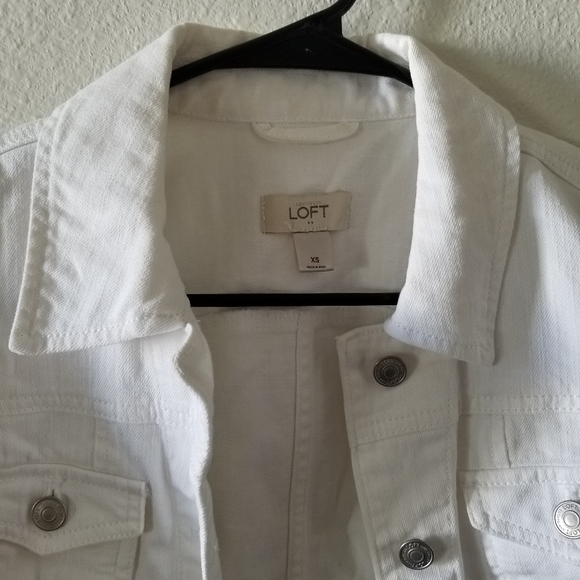 Loft white jean jacket - Picture 3 of 3